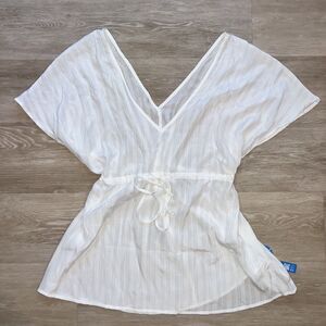 Cupshe Sheer Bathing Suit Cover Up White Women's-Size S